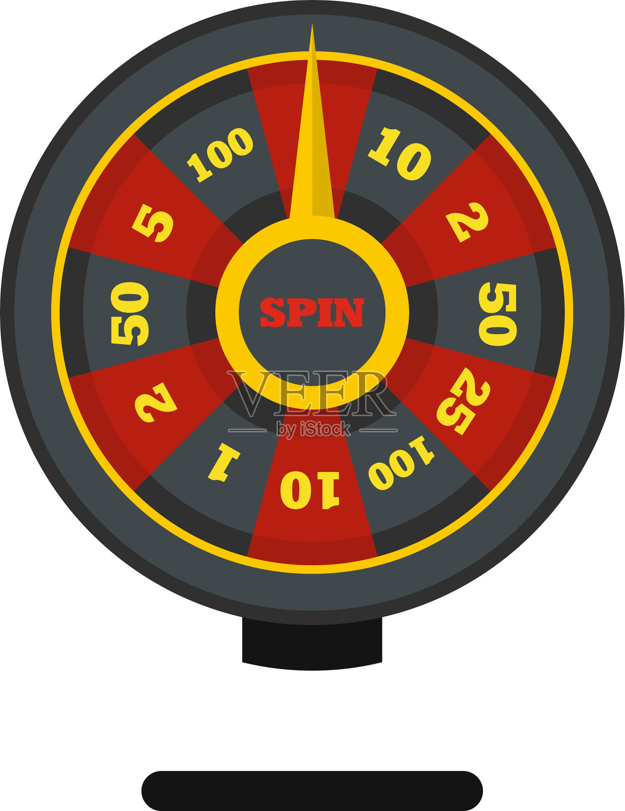 轮盘赌轮图标扁平化风格设计元素图片