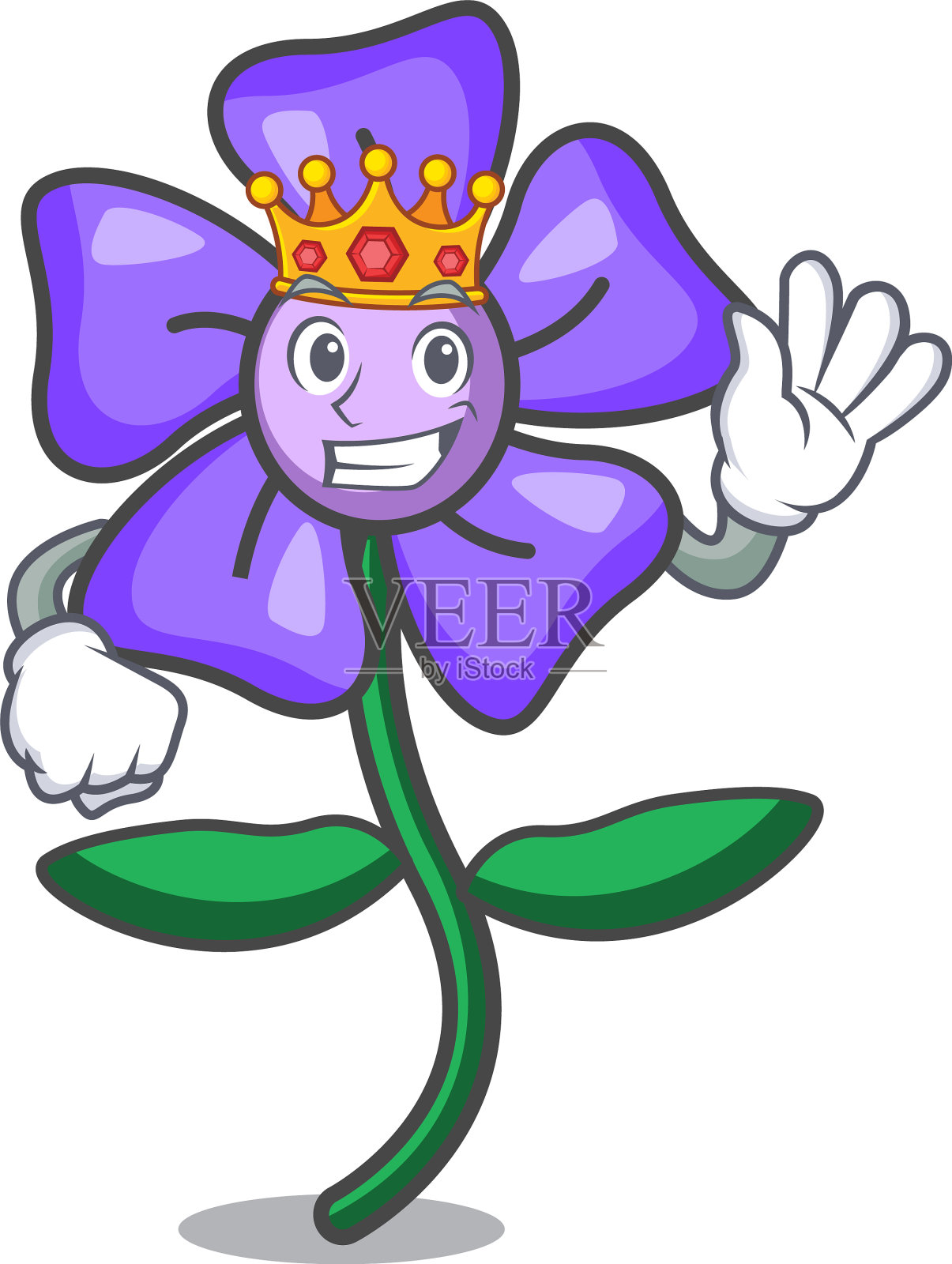 长春花王卡通吉祥物设计元素图片