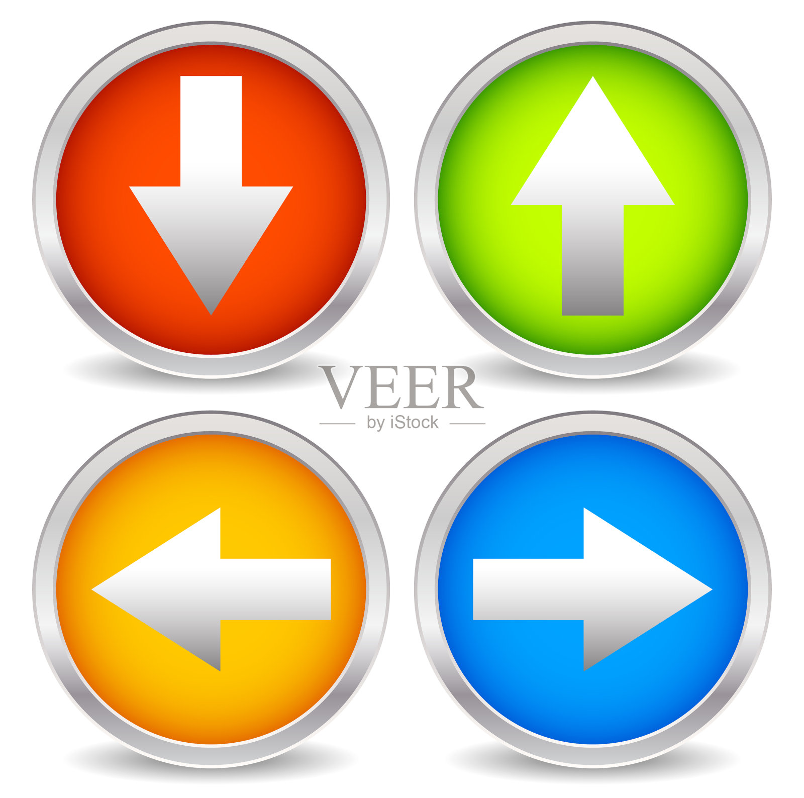 箭头图标指向上下左右图标素材