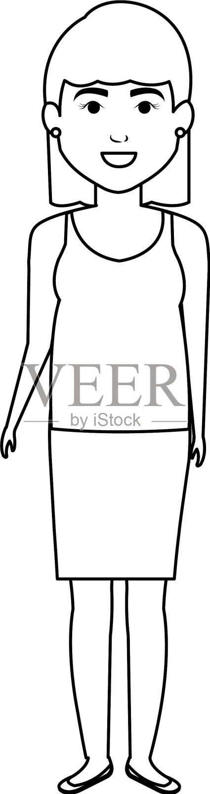 美女头像设计元素图片