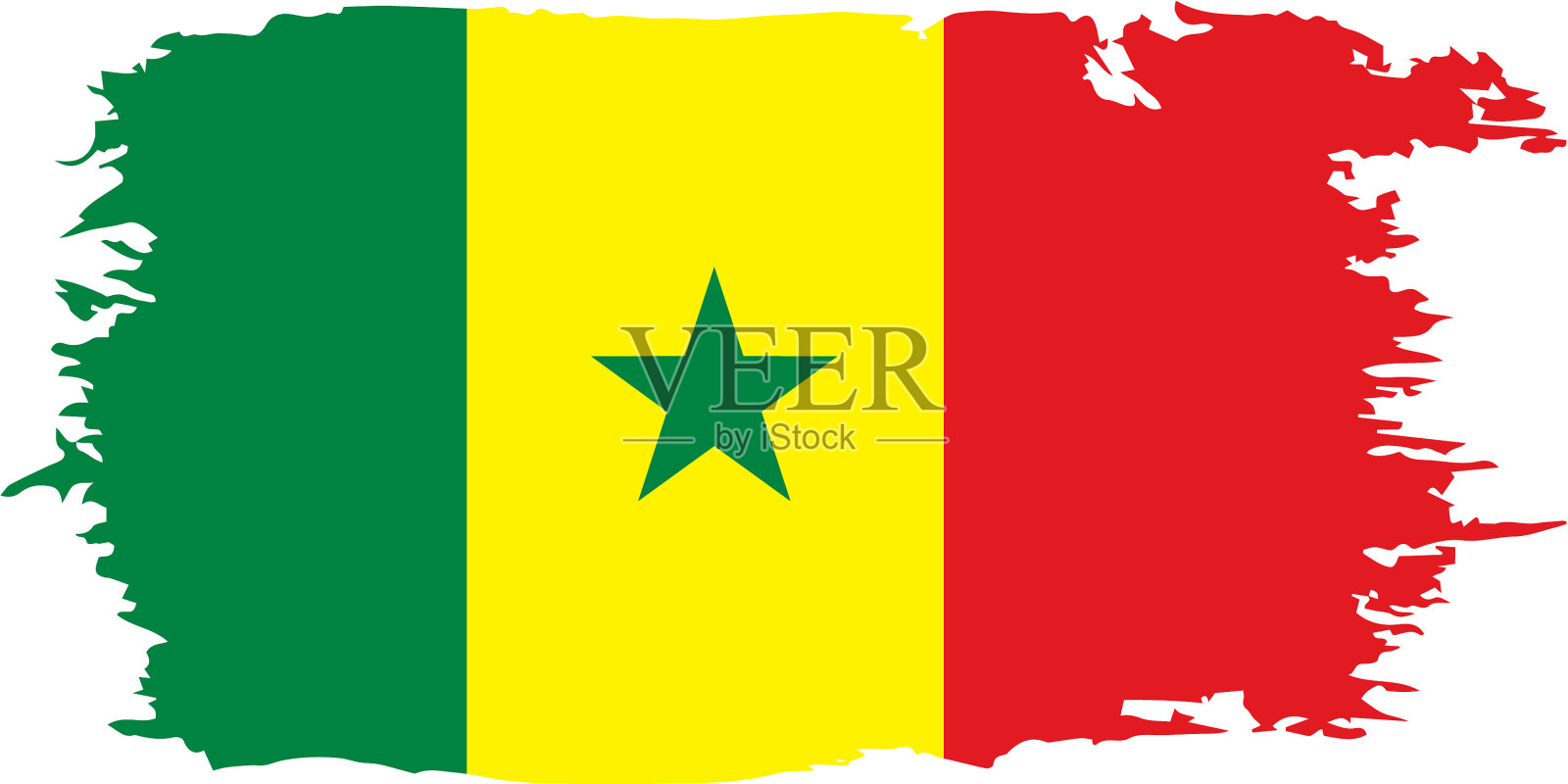 塞内加尔的旗帜设计元素图片