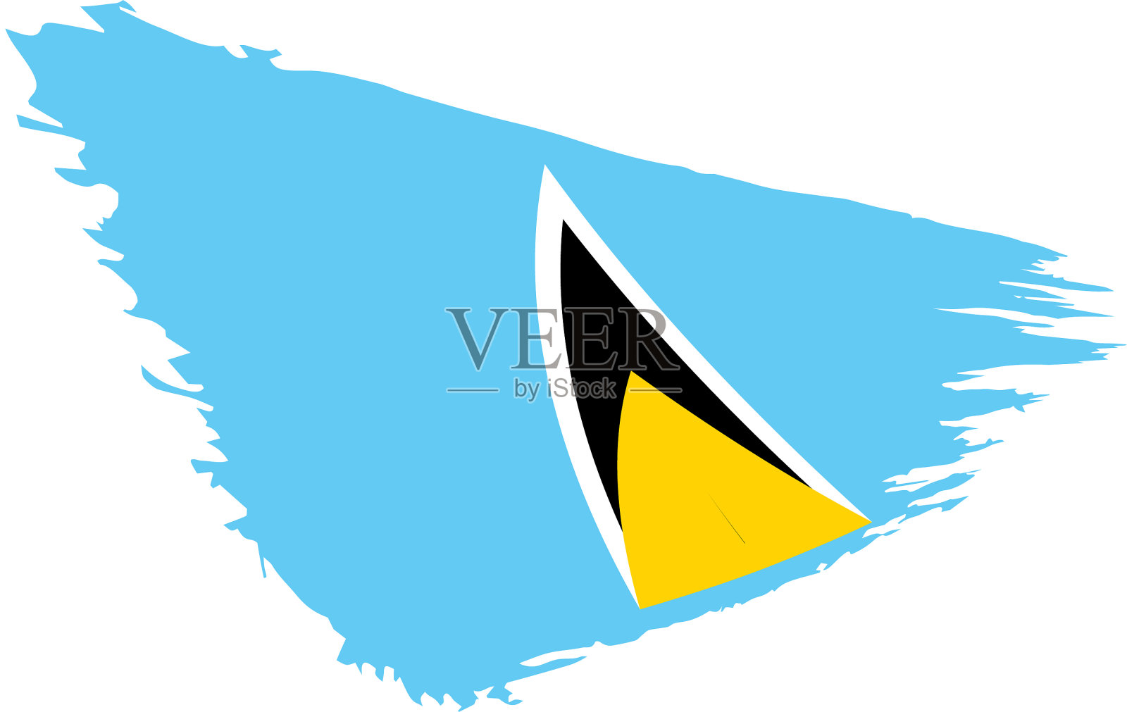 圣卢西亚国旗设计元素图片