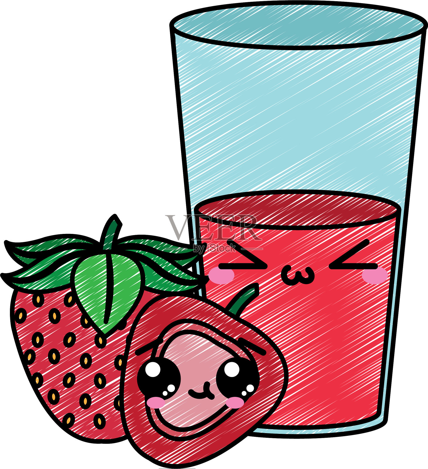 草莓和果汁设计设计元素图片