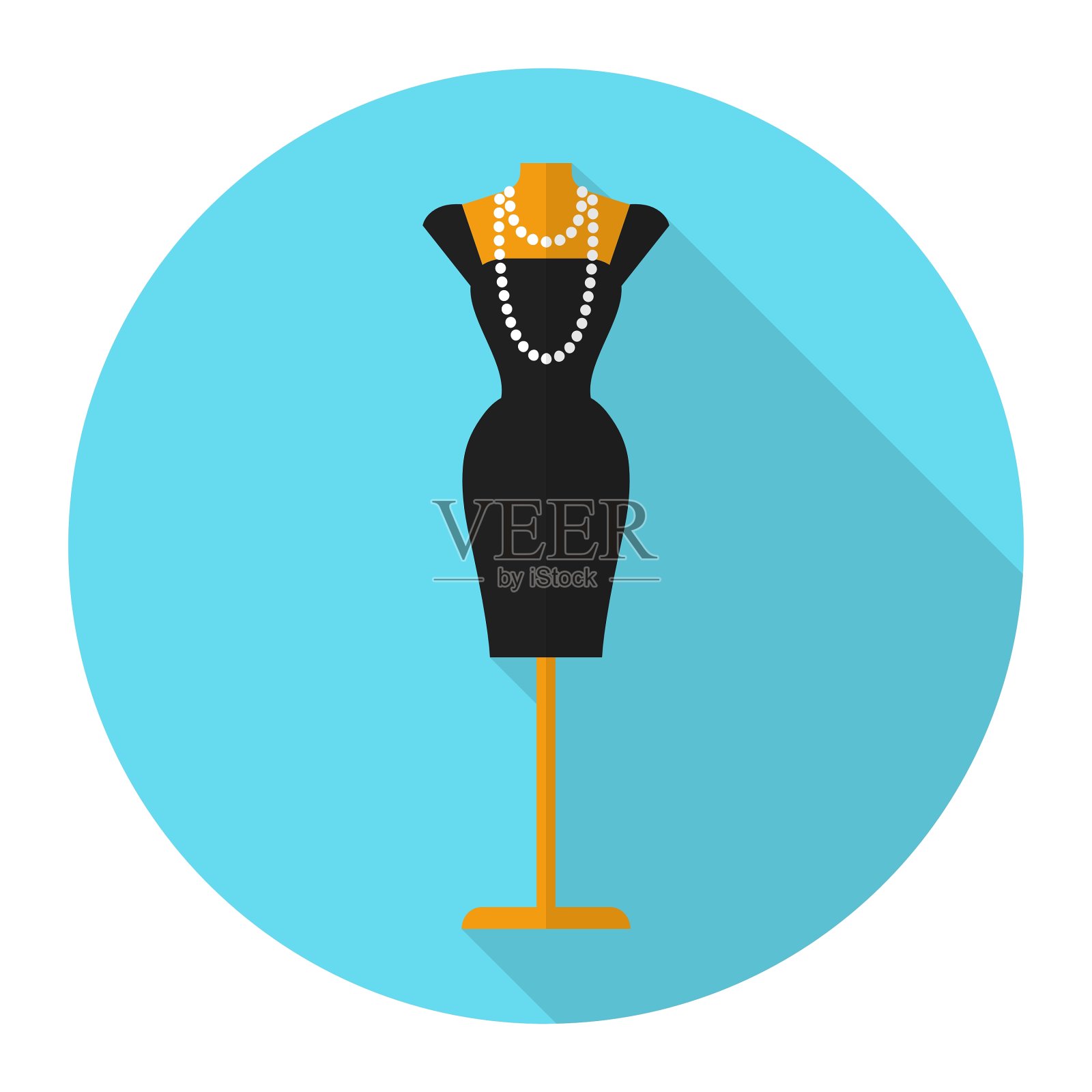 时尚模特平面图标设计元素图片