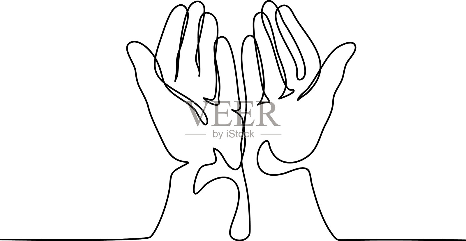 双手合十祈祷设计元素图片