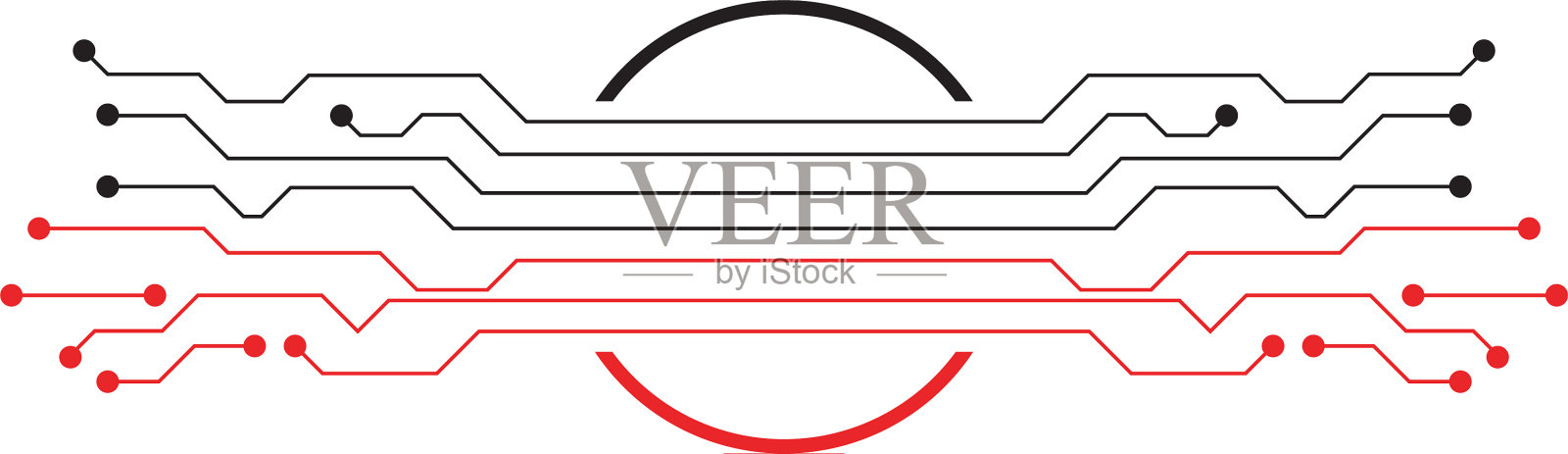 电路设计标志和符号设计元素图片