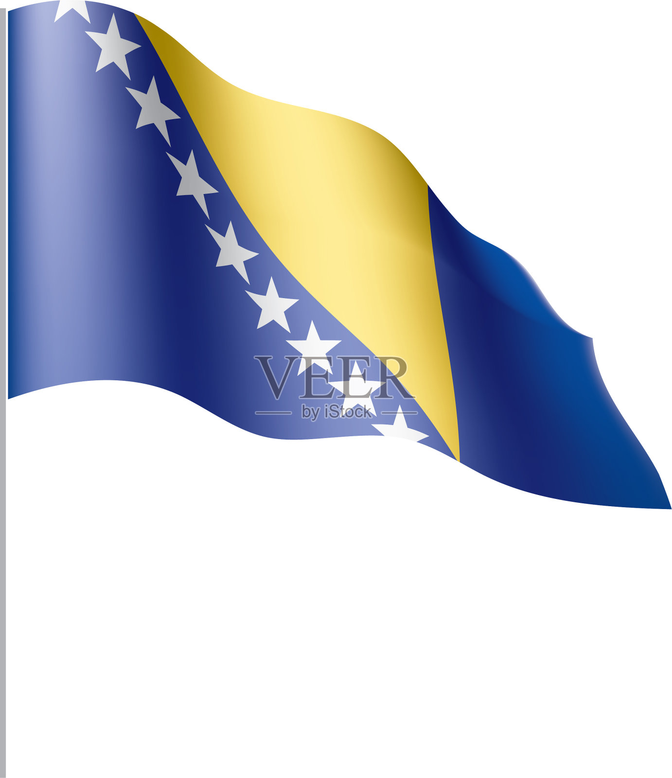 波黑国旗设计元素图片