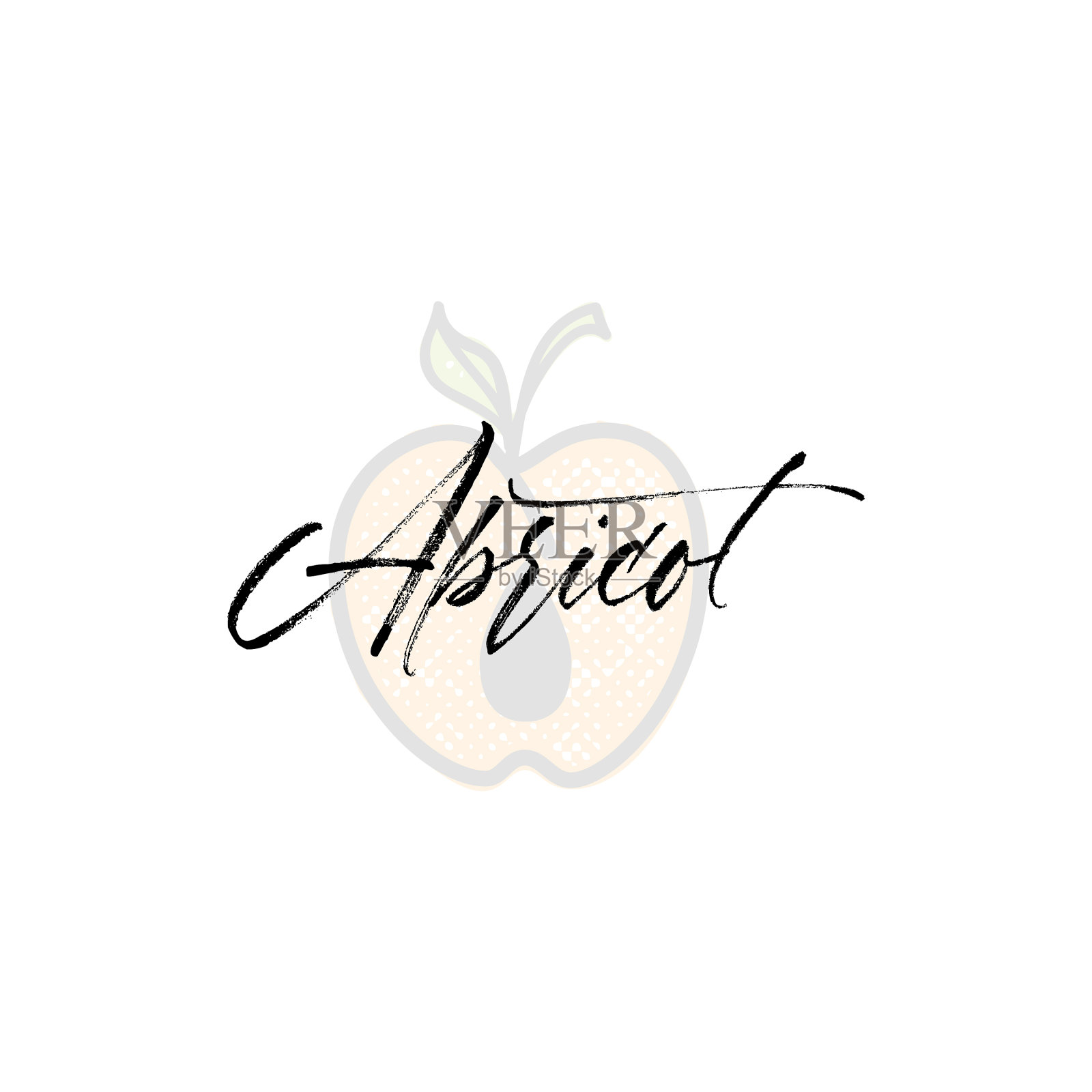 杏字背景上的水果网设计元素图片