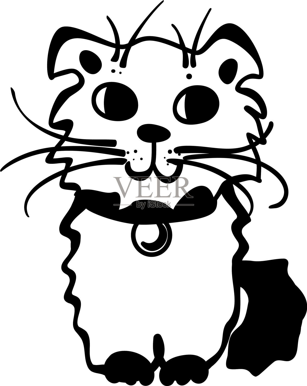 手绘涂鸦猫图标设计元素图片