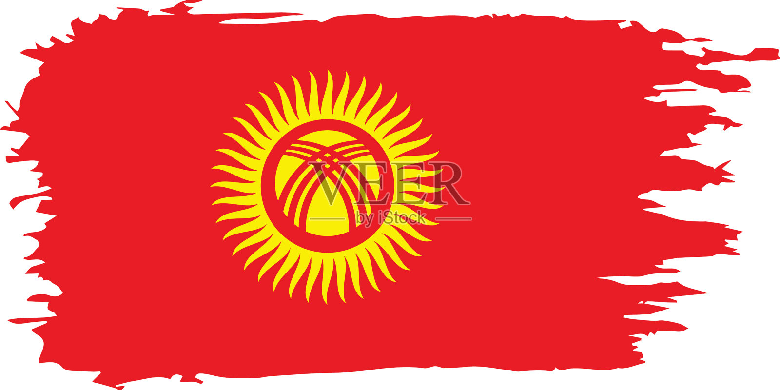 kirghizia旗帜设计元素图片