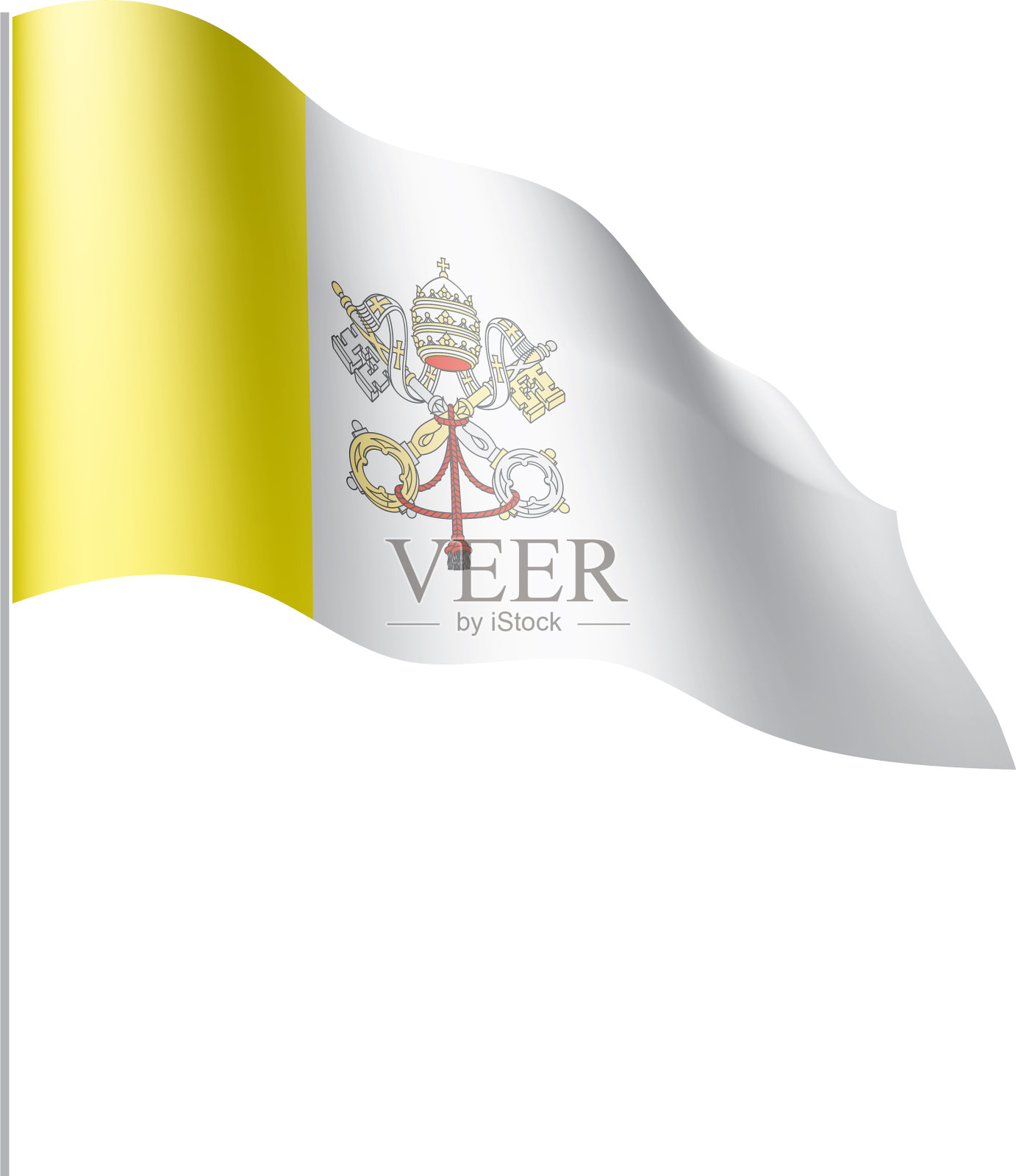 梵蒂冈国旗设计元素图片