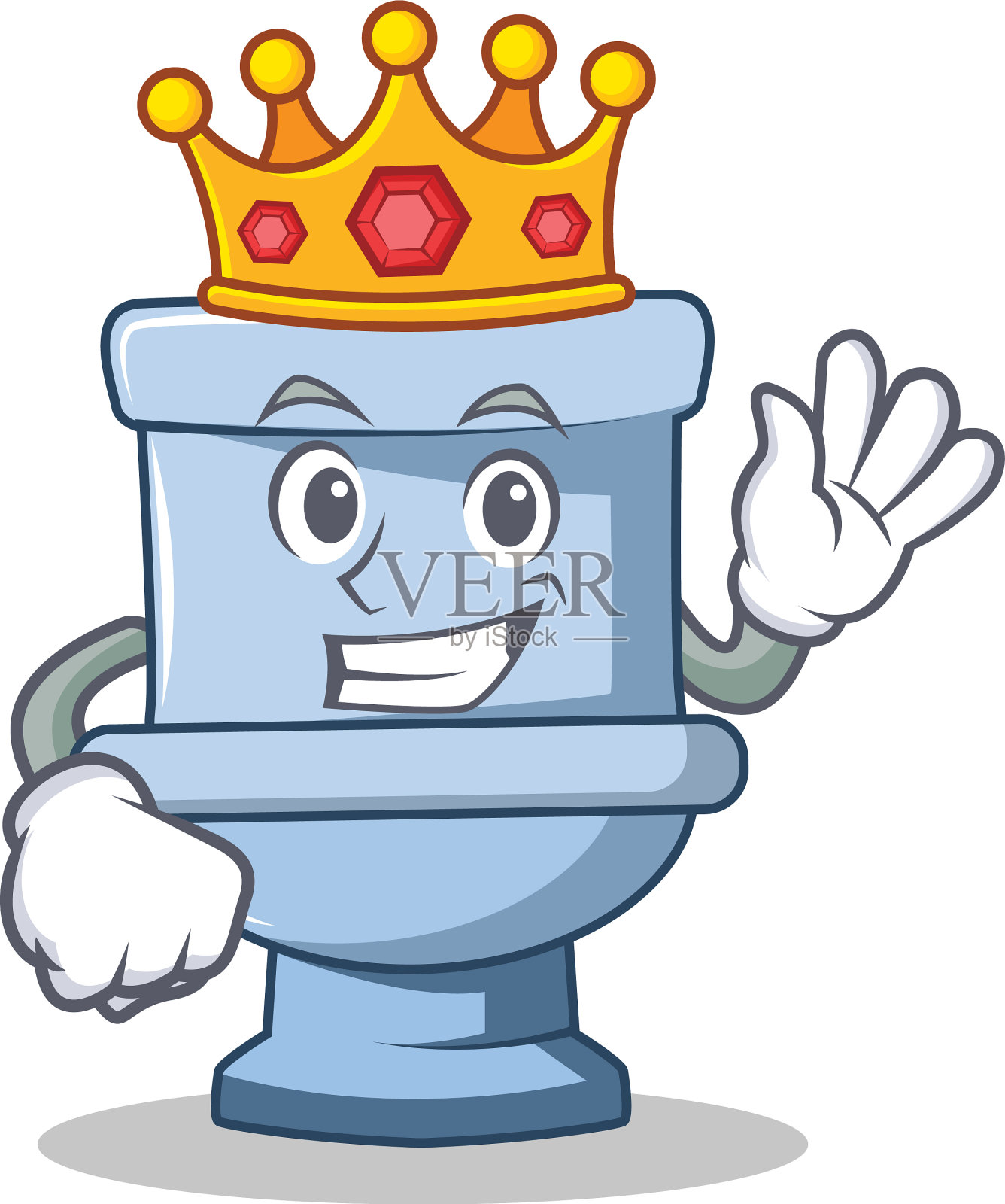 王马桶人物卡通风格设计元素图片