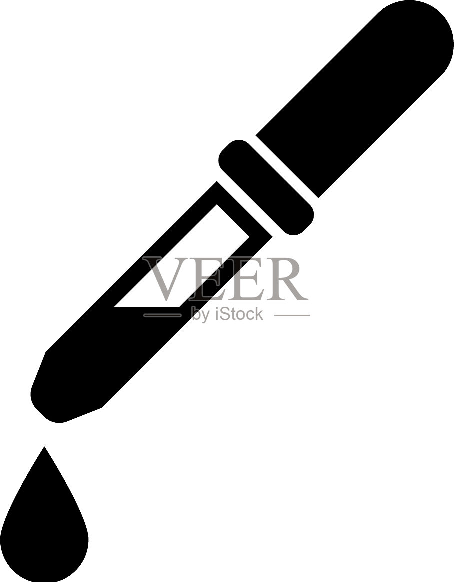 滴管扁平图标设计元素图片