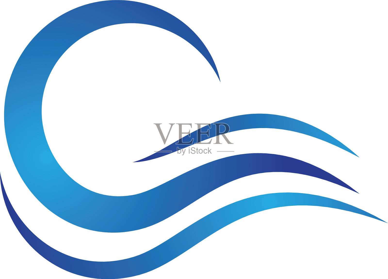 水波标志模板设计元素图片