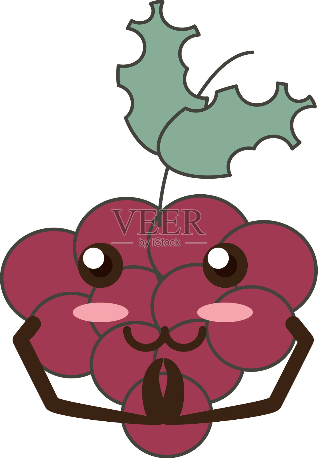 可爱的葡萄串设计元素图片