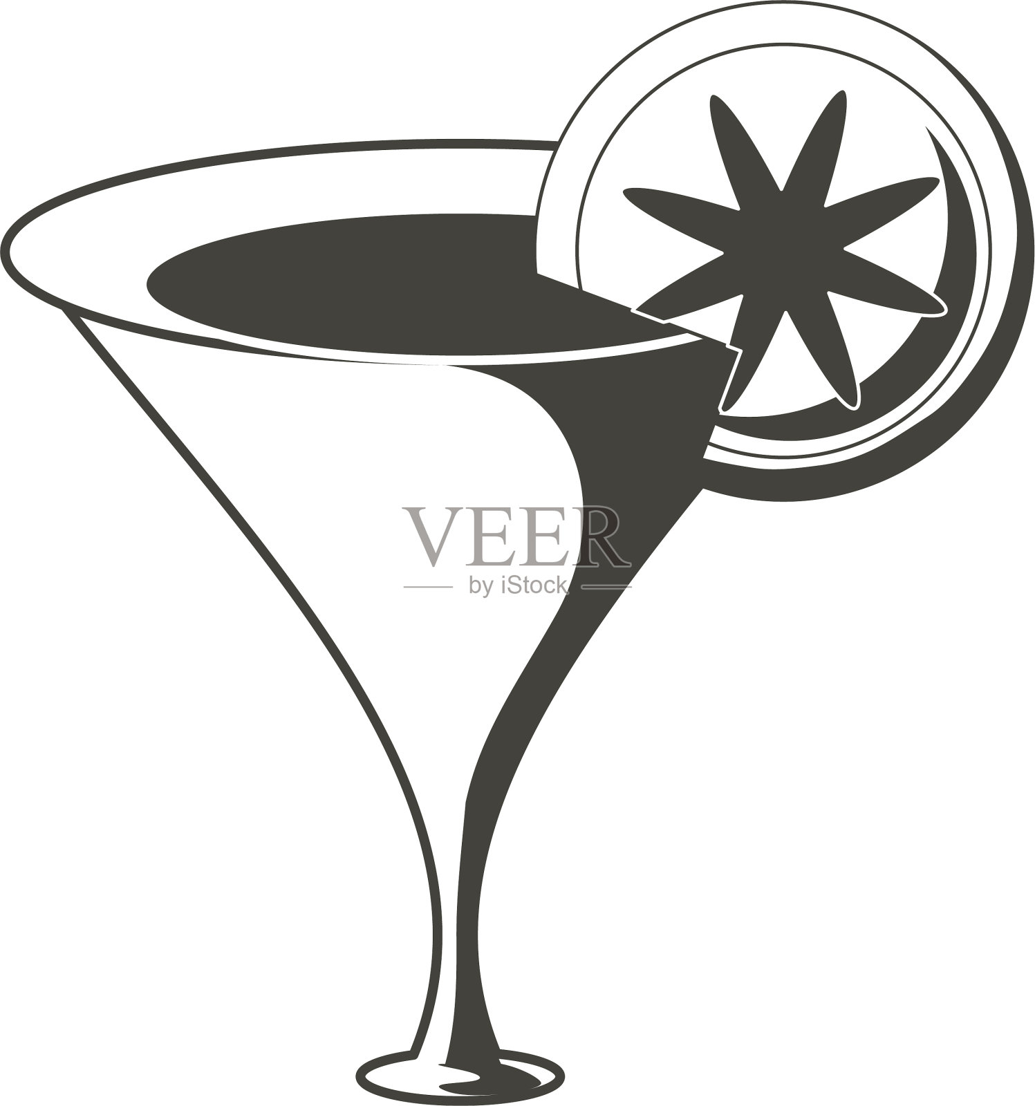 鸡尾酒喝图标设计元素图片