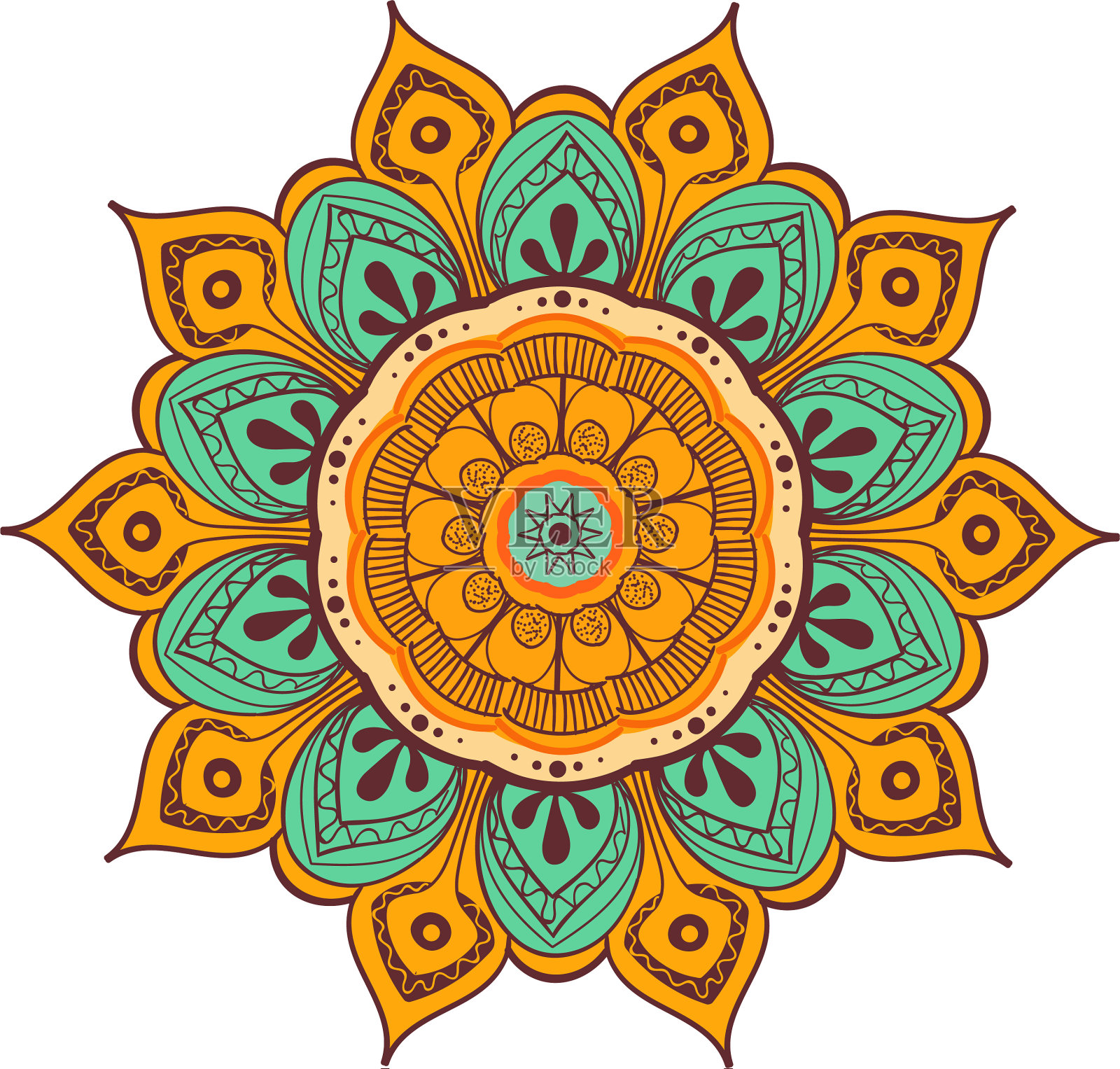 曼荼罗设计元素圆形装饰设计元素图片