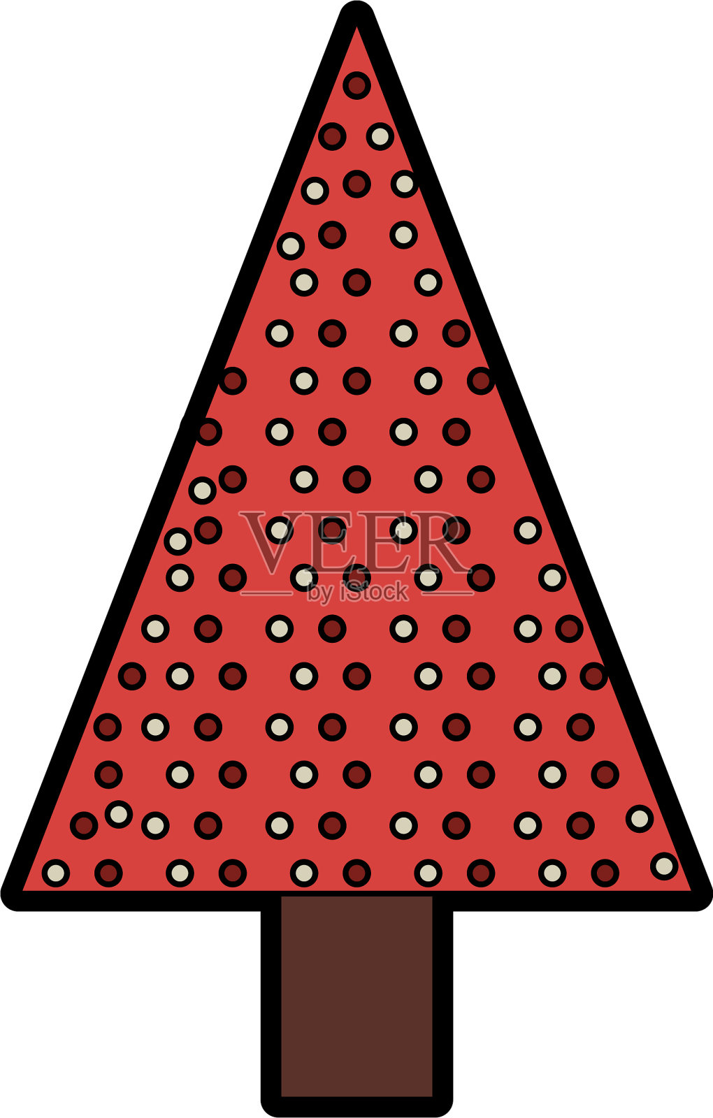 圣诞树卡通设计元素图片