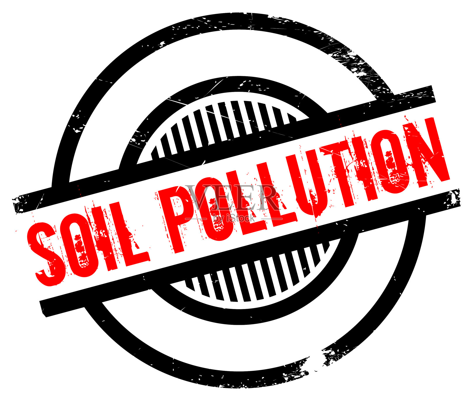 土壤污染橡皮图章设计元素图片