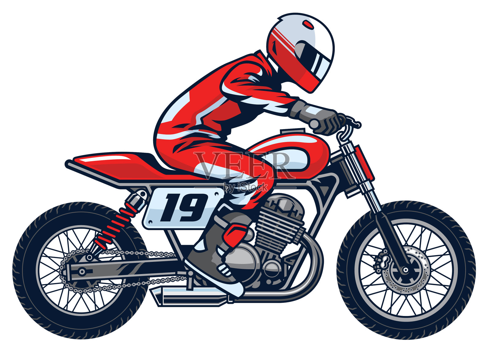 赛车手骑摩托车设计元素图片