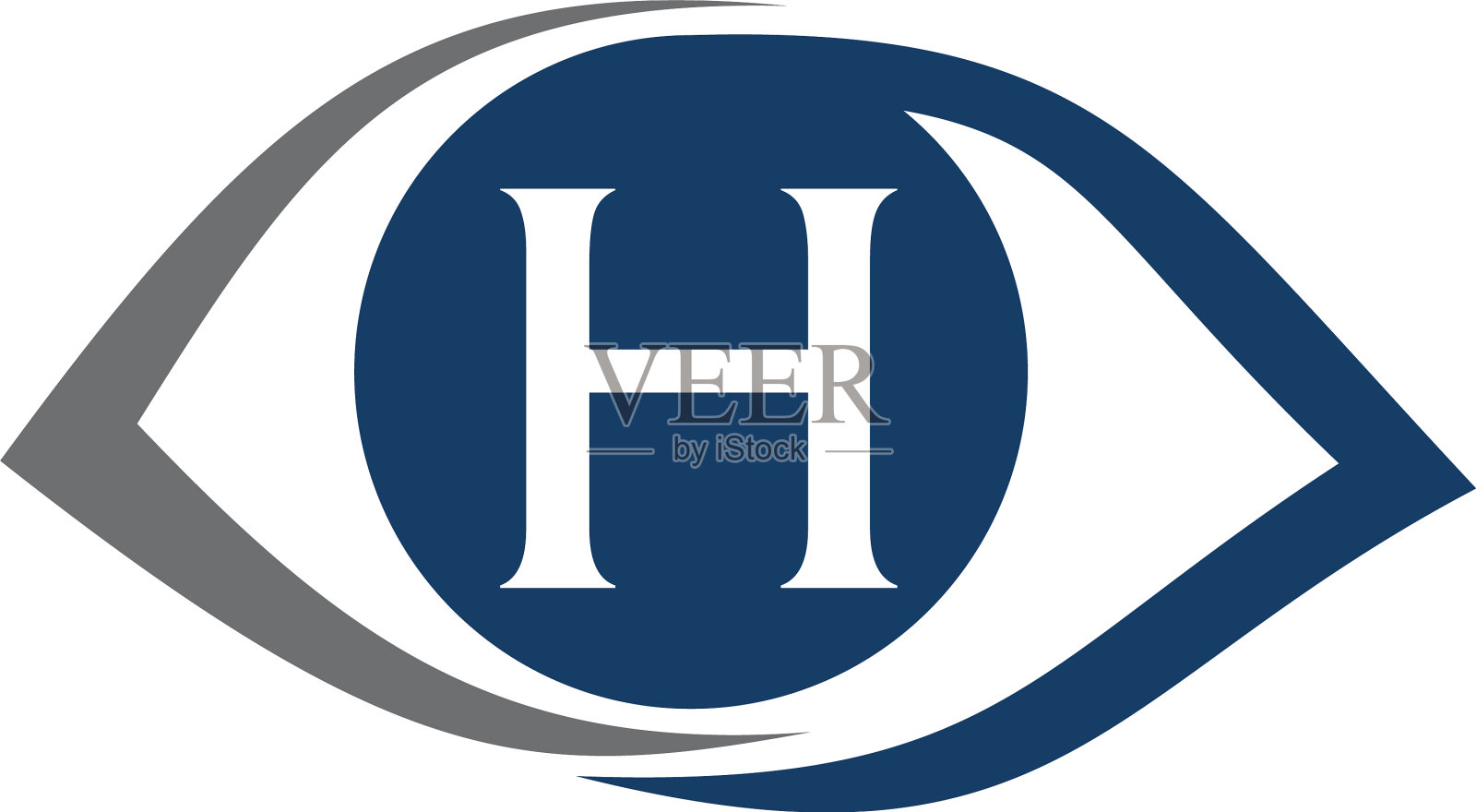 眼部护理解决方案字母h设计元素图片