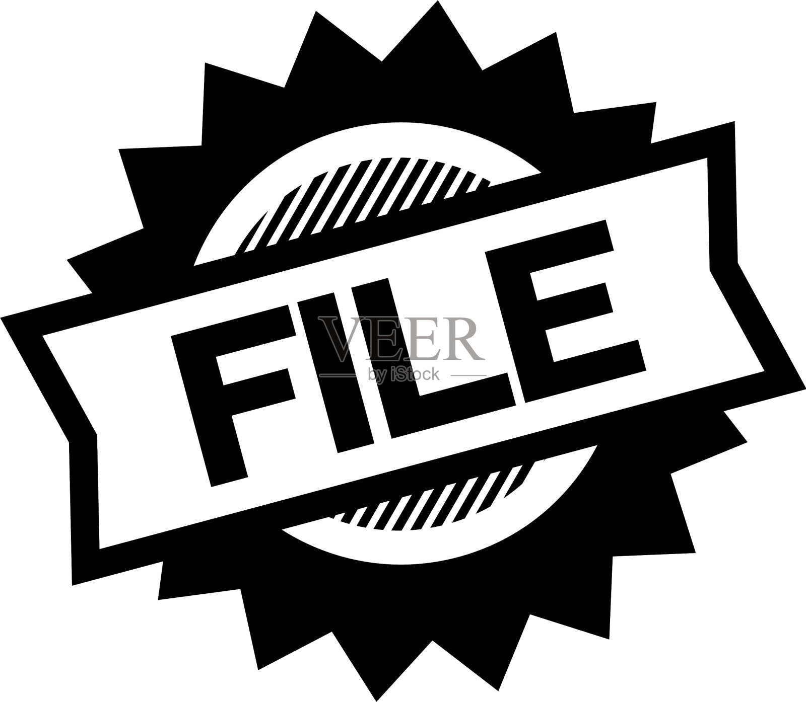 文件黑色邮票设计元素图片