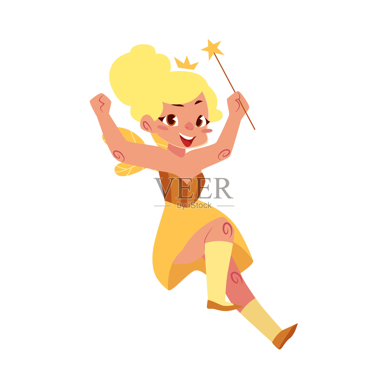 童话女孩幻想孤立设计元素图片