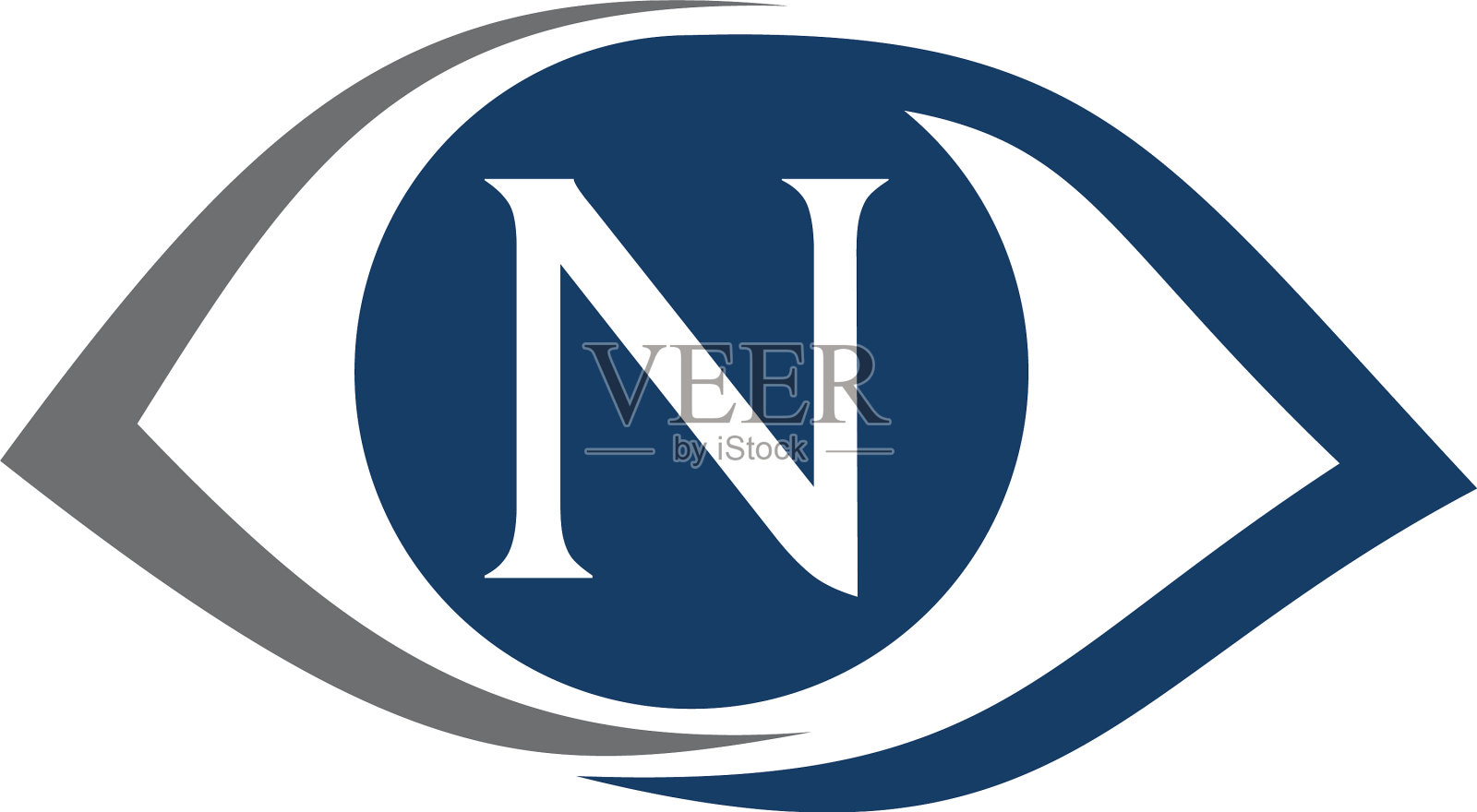 眼部护理解决方案字母n设计元素图片