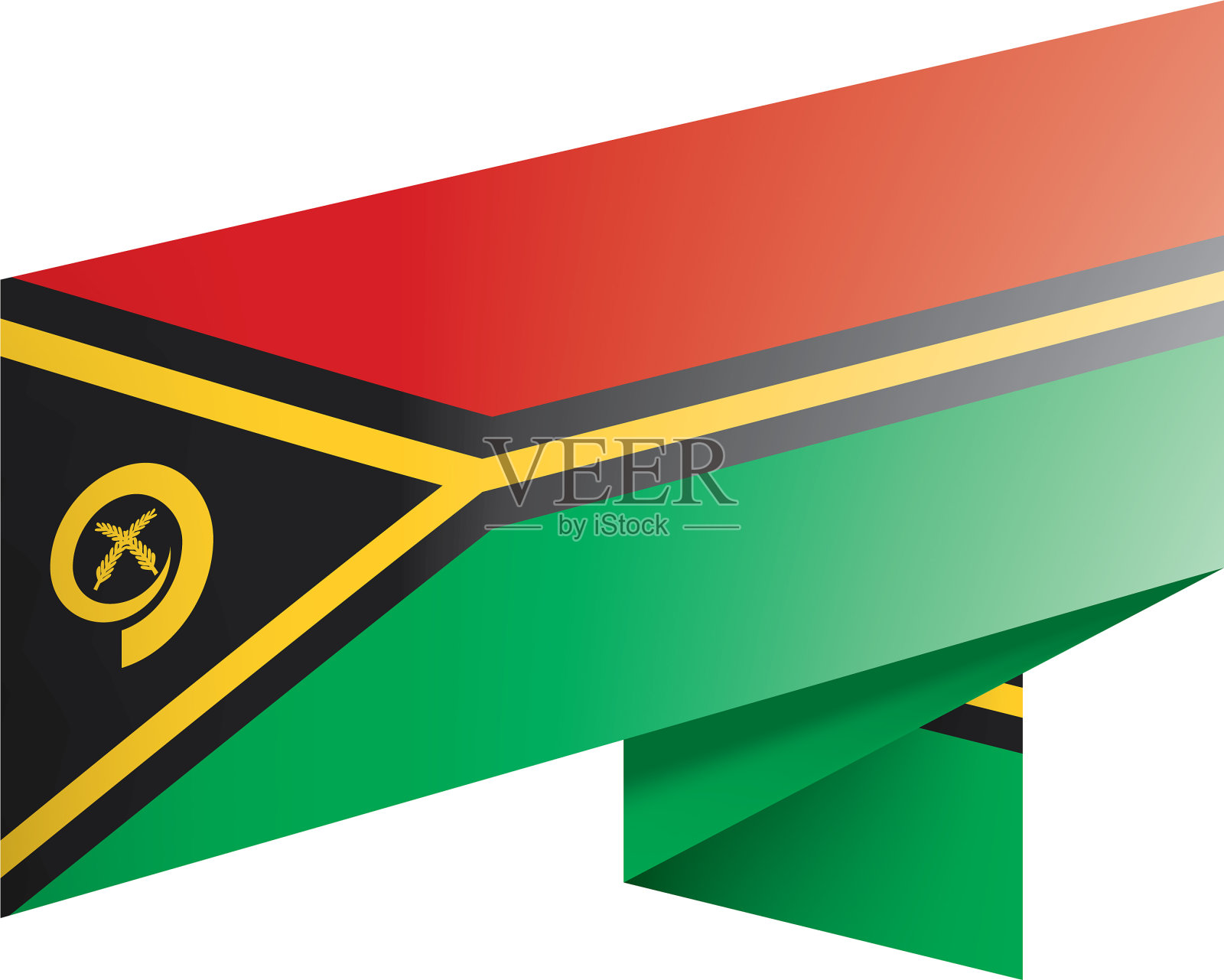 瓦努阿图国旗上的白色设计元素图片