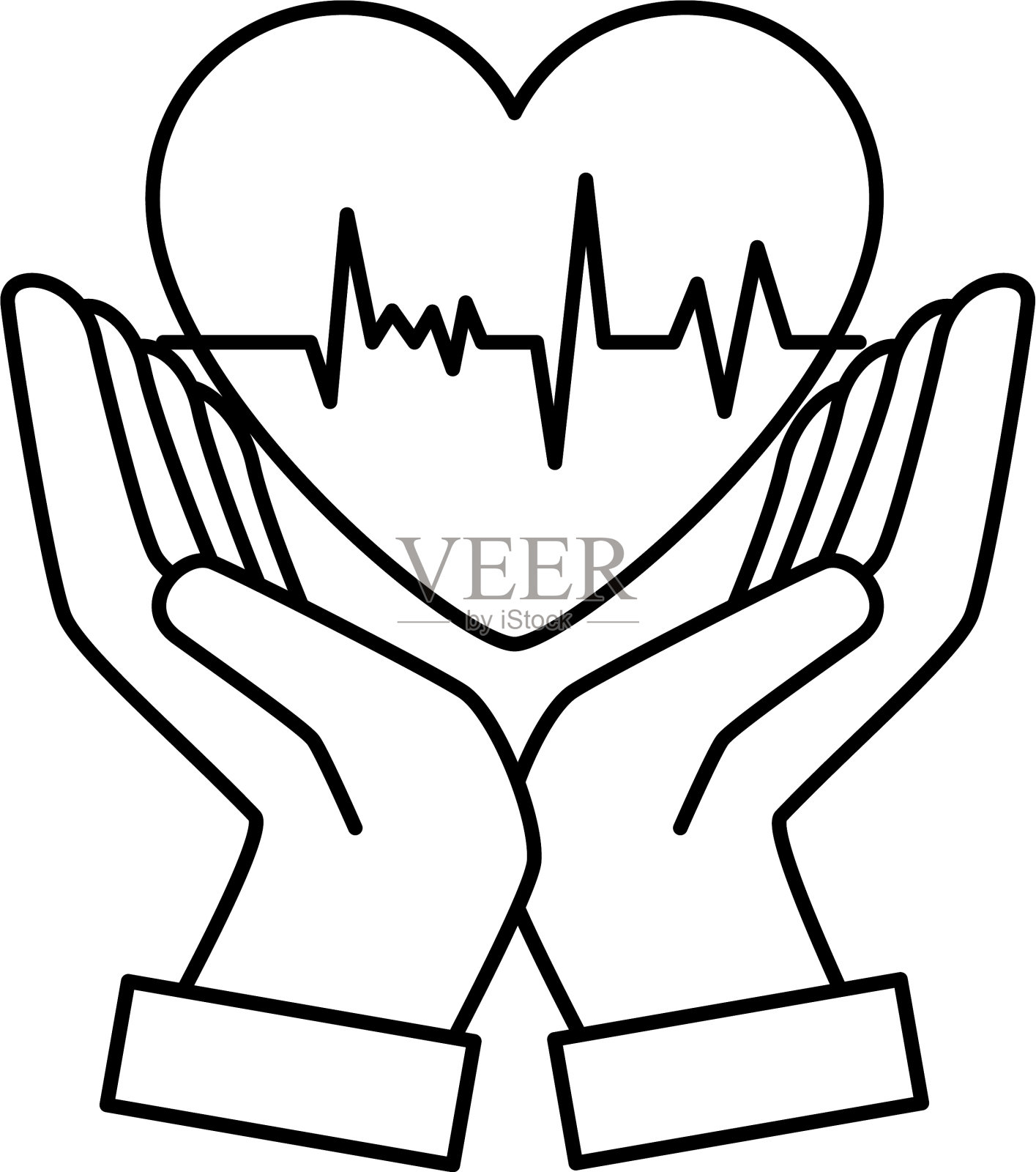 心脏科的手设计元素图片