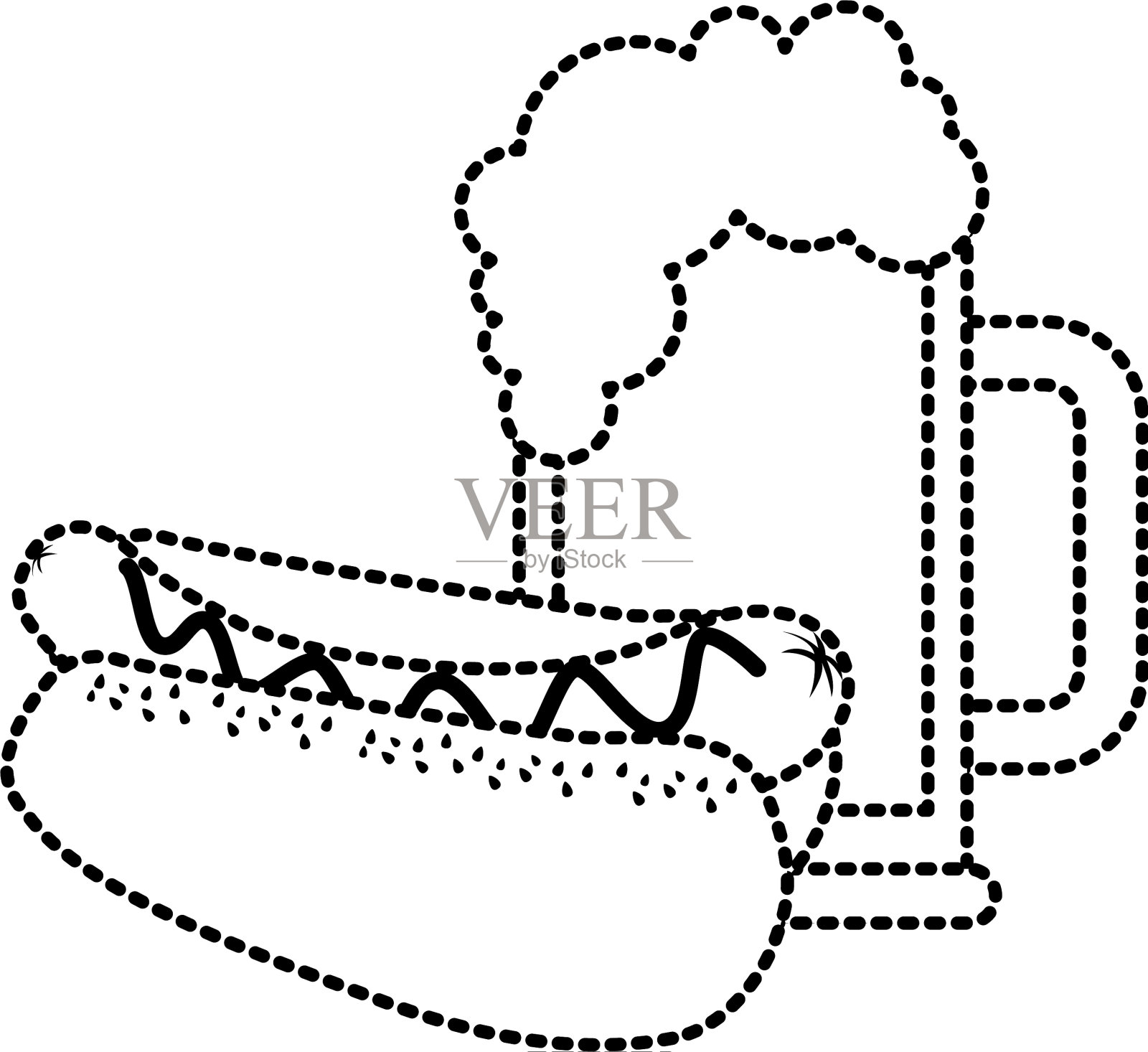热狗和啤酒食品不健康设计元素图片