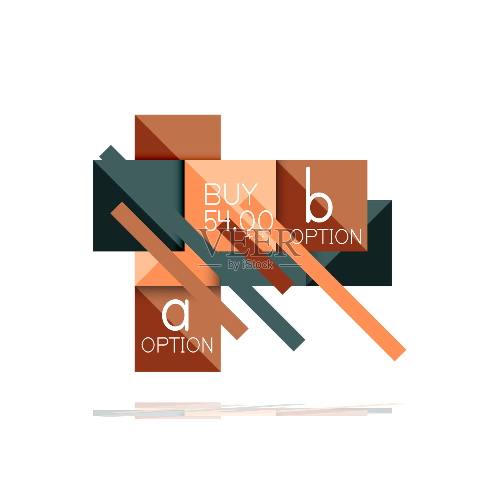 广场选项信息图表横幅数据和设计元素图片