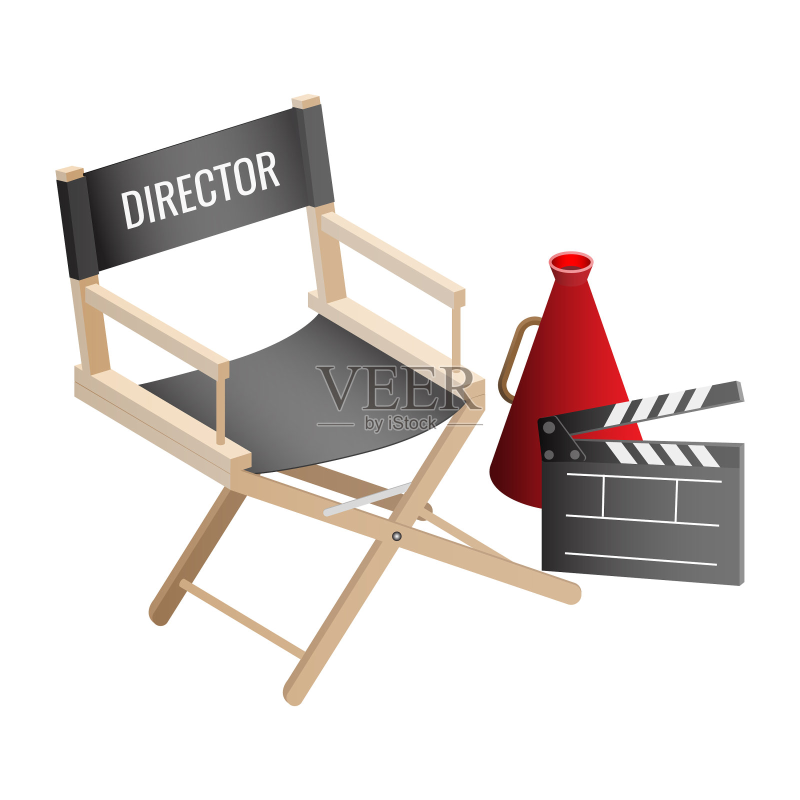 导演空椅子电影拍手和图标素材