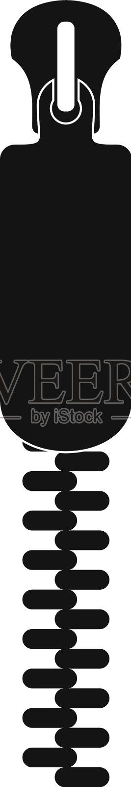 外套拉链图标简单的风格设计元素图片