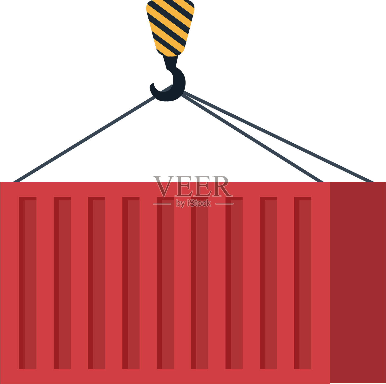 起重机吊钩提升集装箱设计元素图片