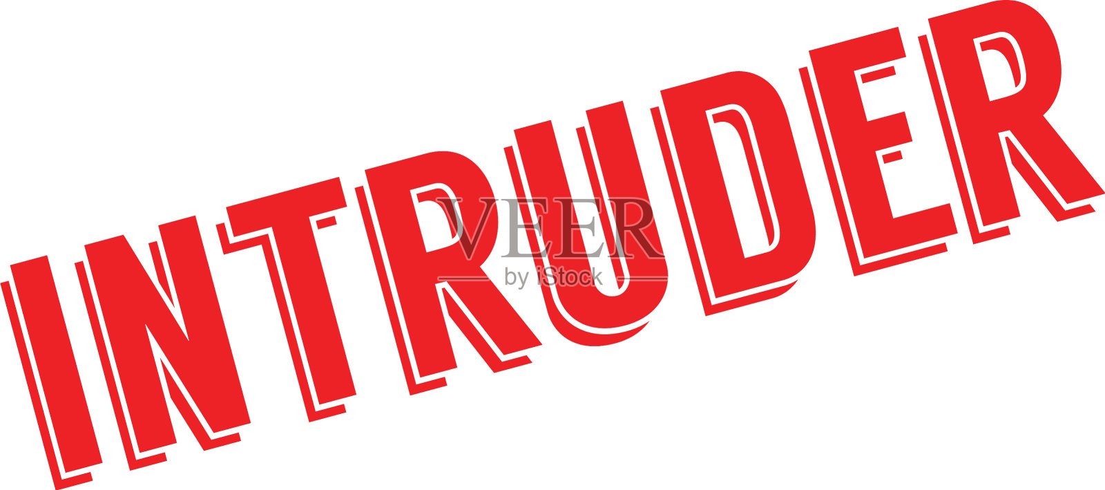 入侵者橡皮图章设计元素图片