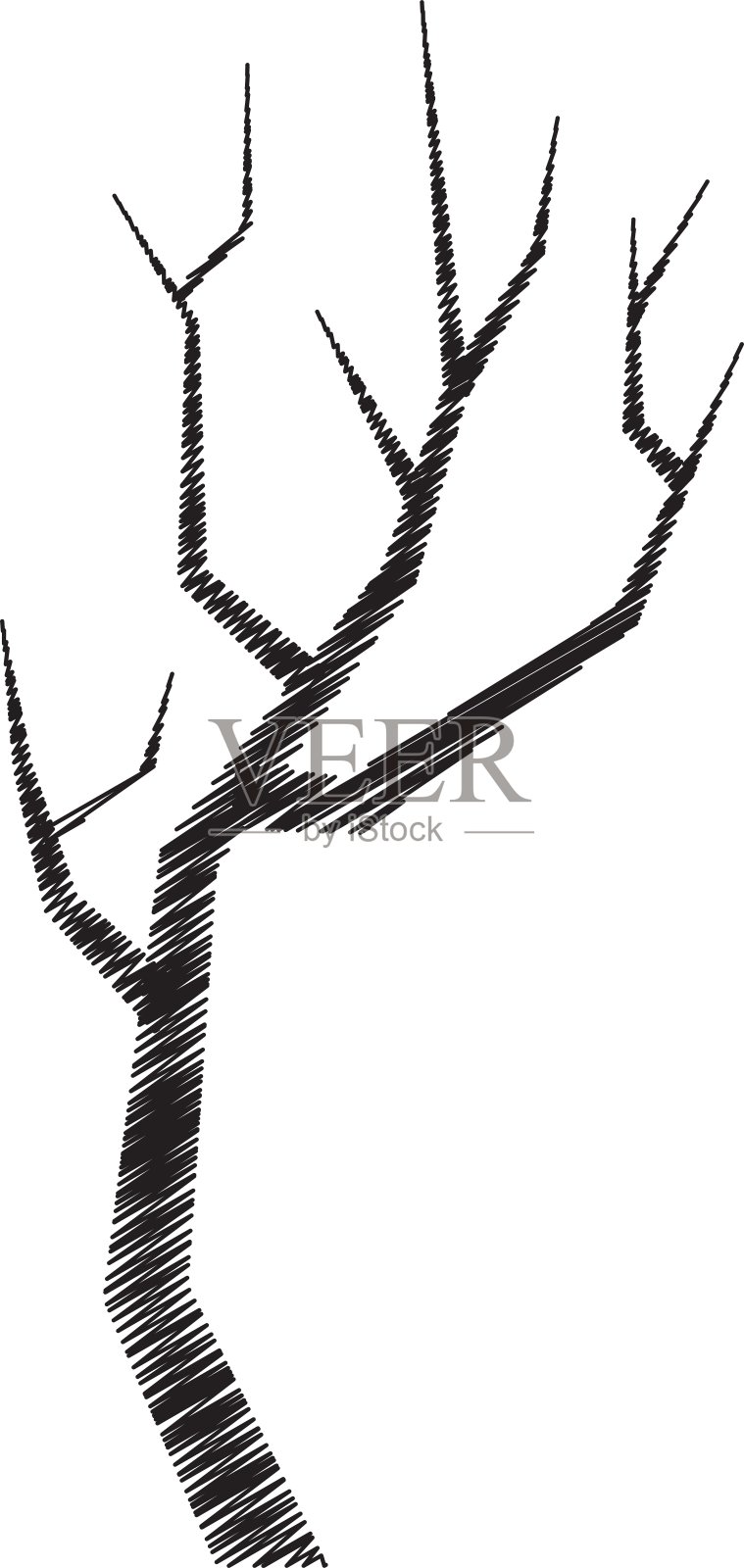 树枝手绘孤立图标设计元素图片