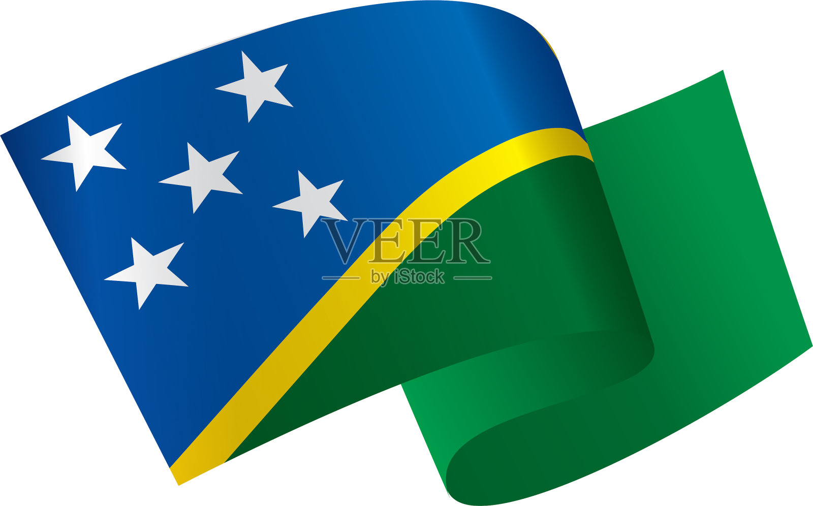 所罗门群岛国旗设计元素图片