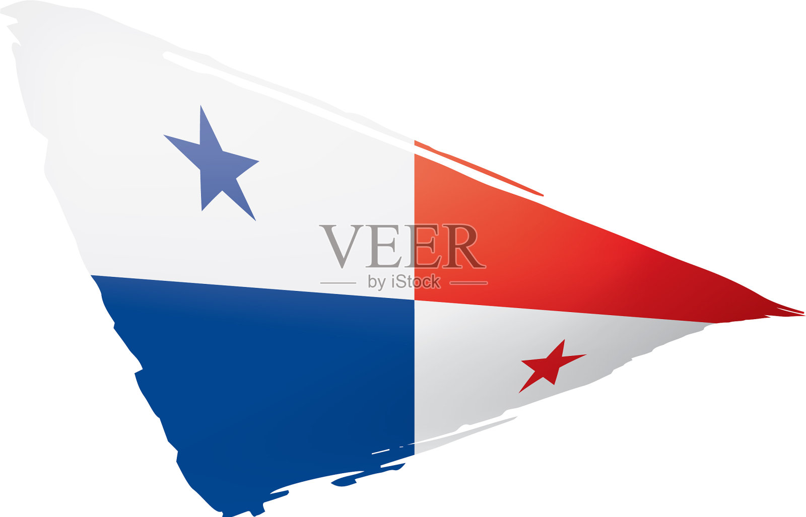 一面白色的巴拿马国旗设计元素图片