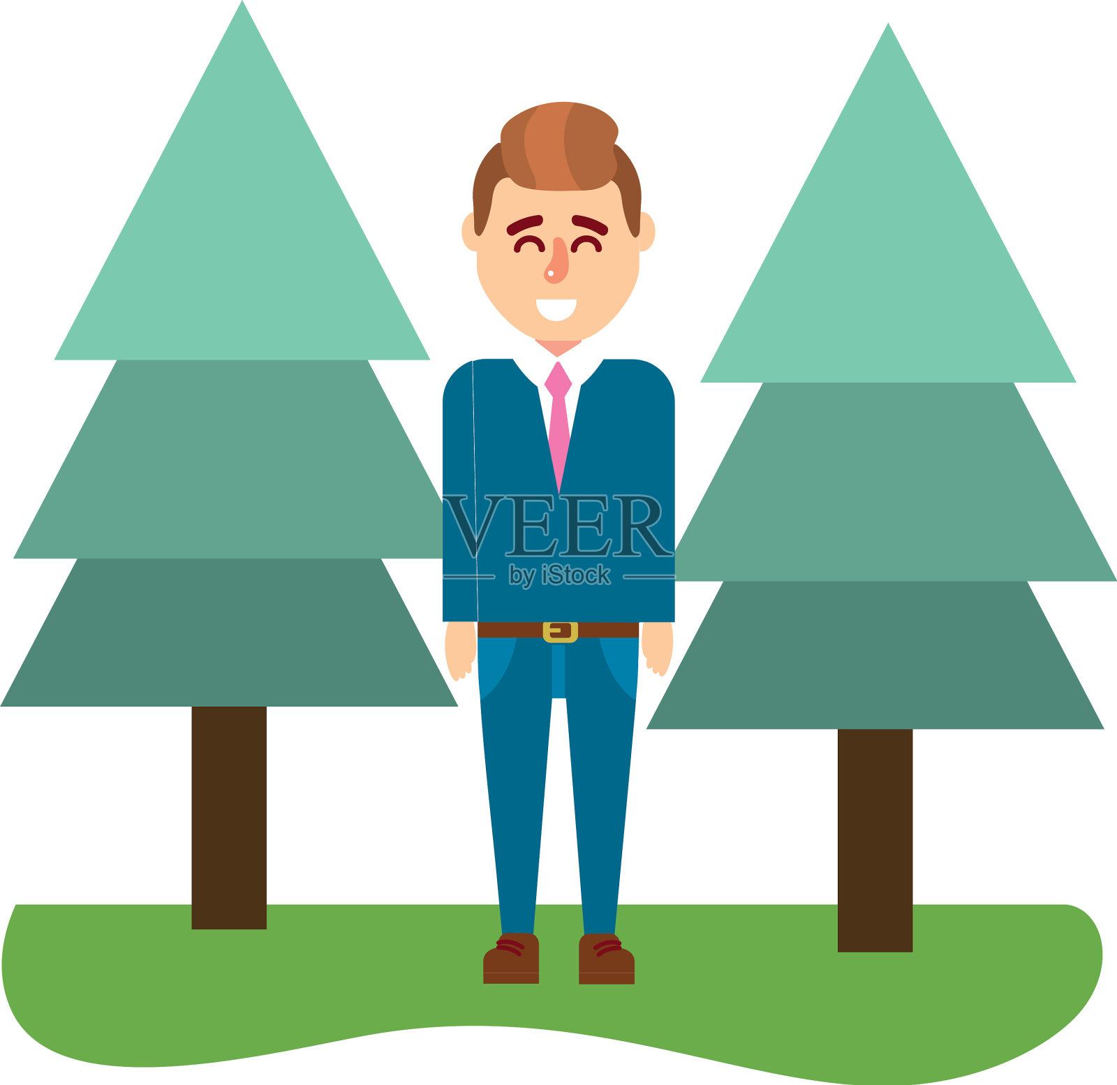 年轻人身体卡通设计元素图片