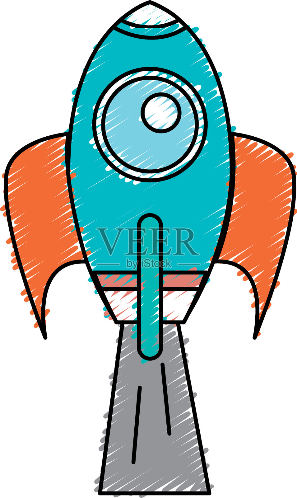 火箭发射器孤立图标设计元素图片