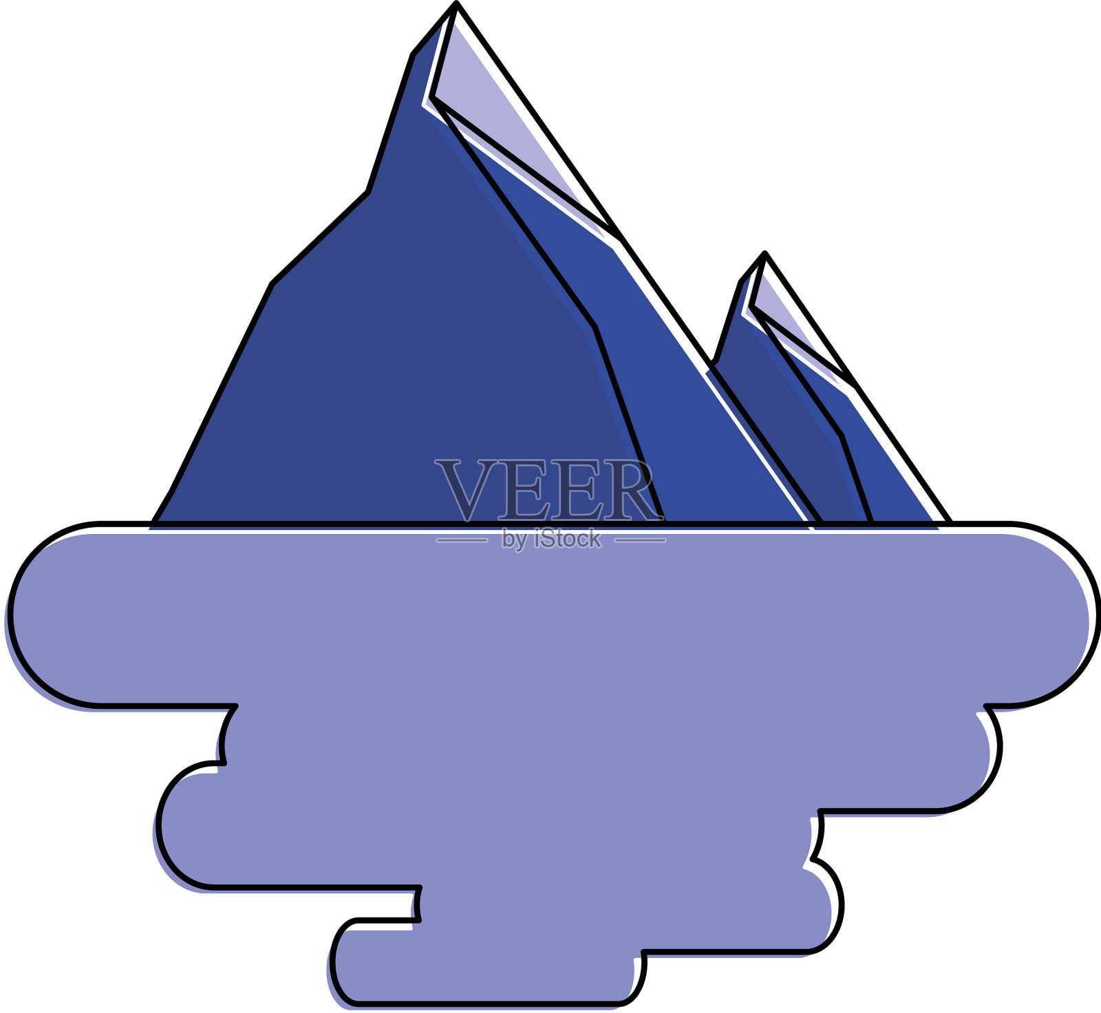 两山自然风光图像设计元素图片