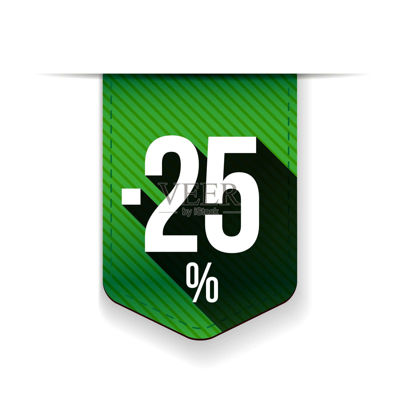 红丝带横幅降价百分之二十五设计元素图片