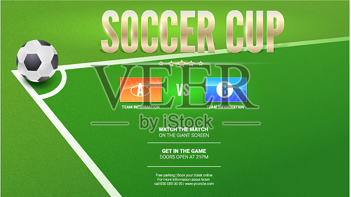 足球杯欧洲足球设计传单设计模板素材