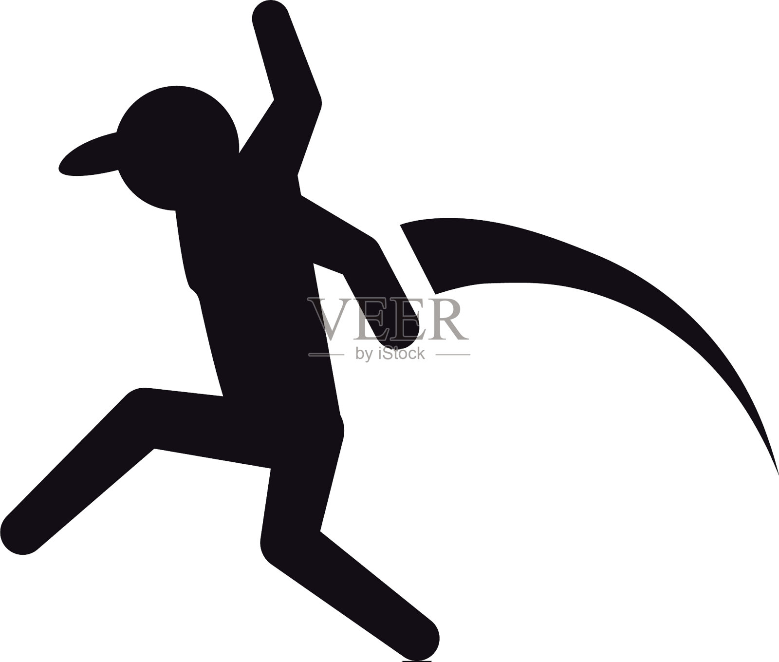 线象形人跳跃概念设计元素图片