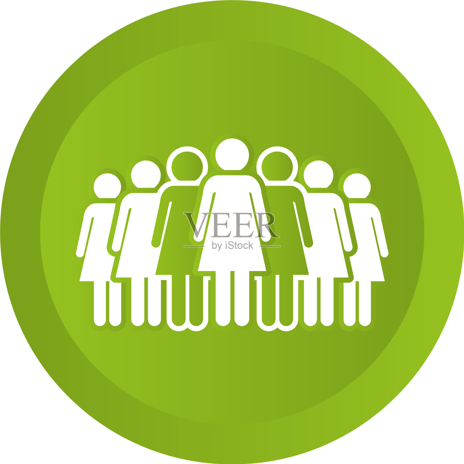 女性象形图卡通图标素材