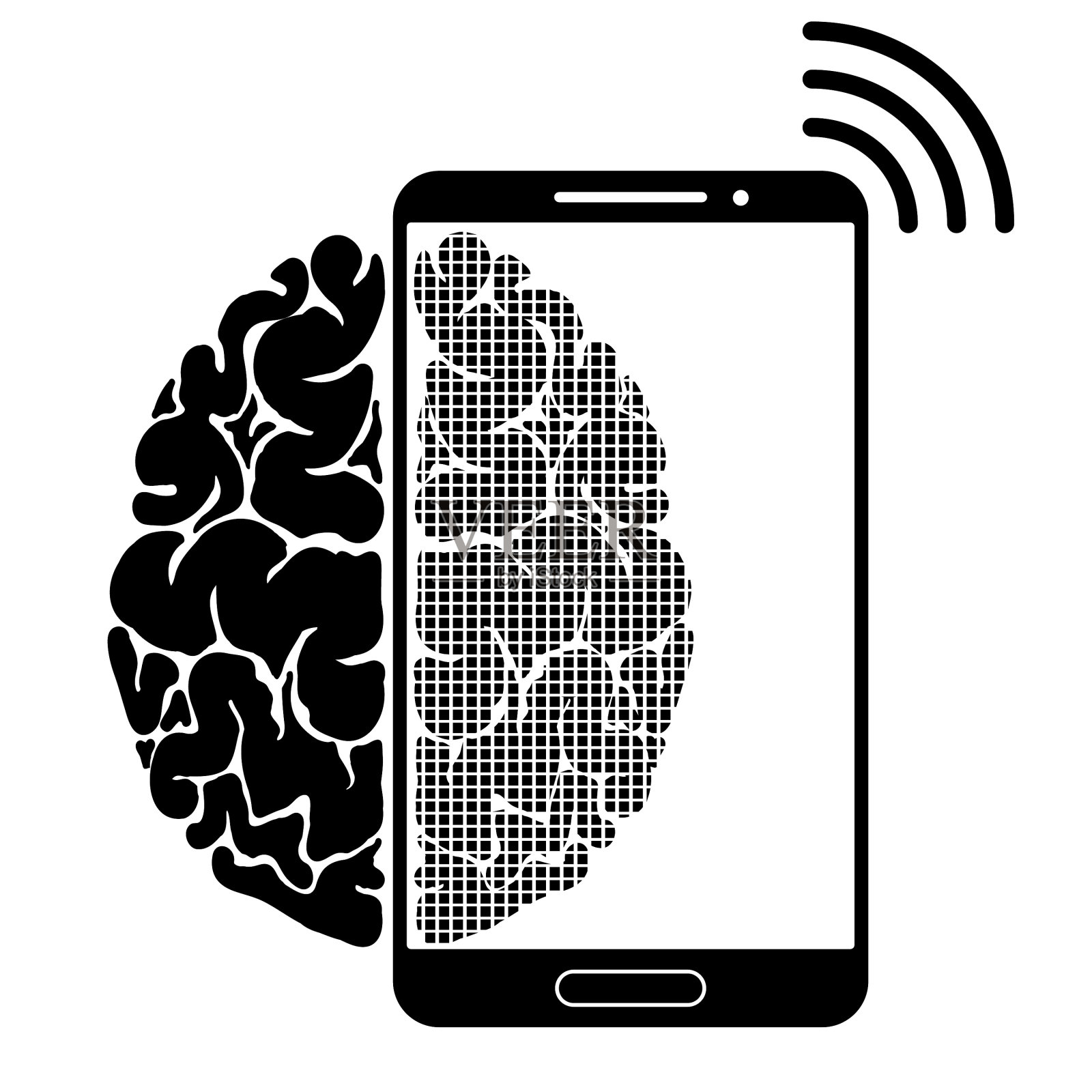 标志显示一个人的概念性标志或标志设计元素图片