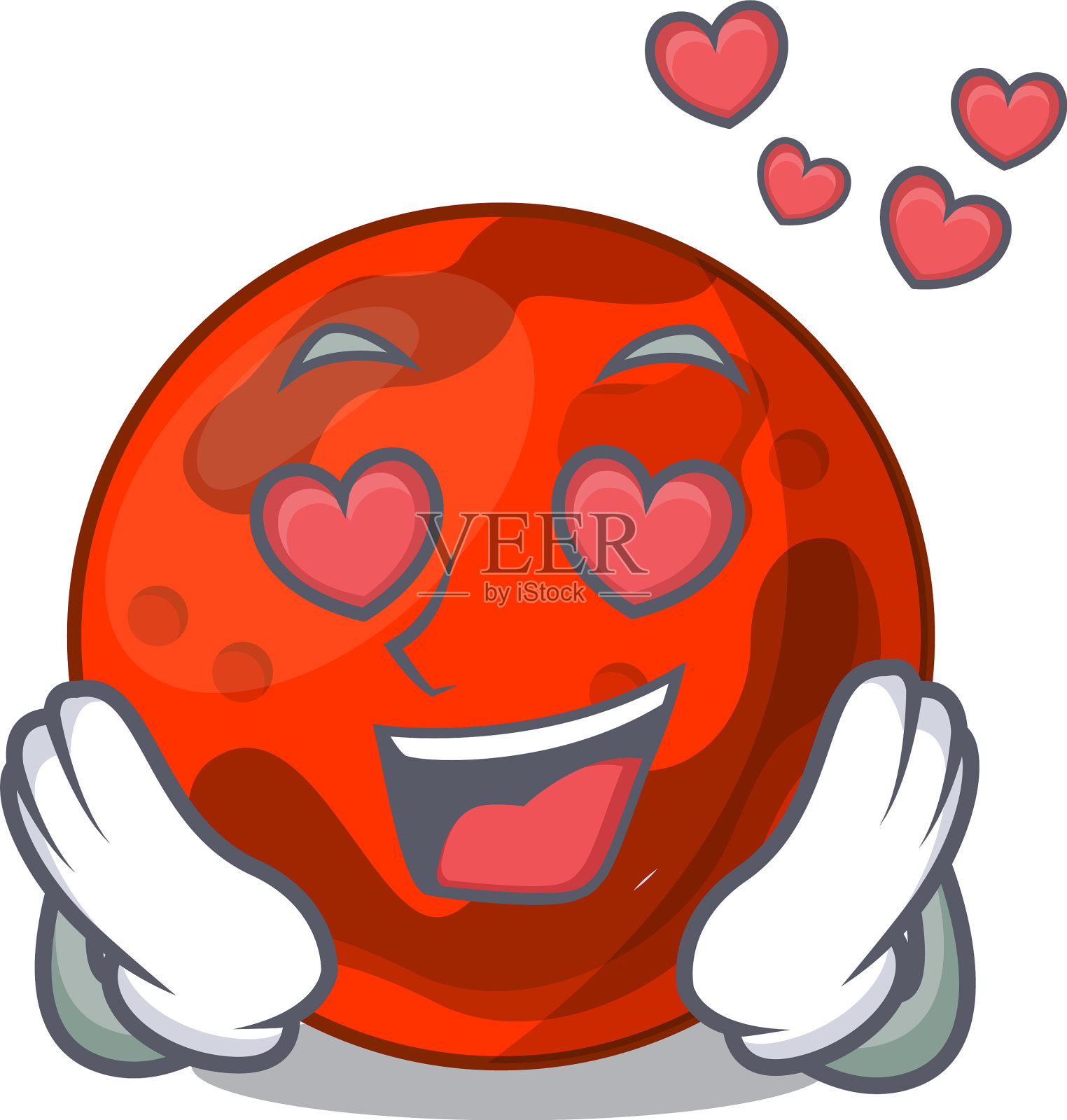 在爱火星星球卡通吉祥物设计元素图片