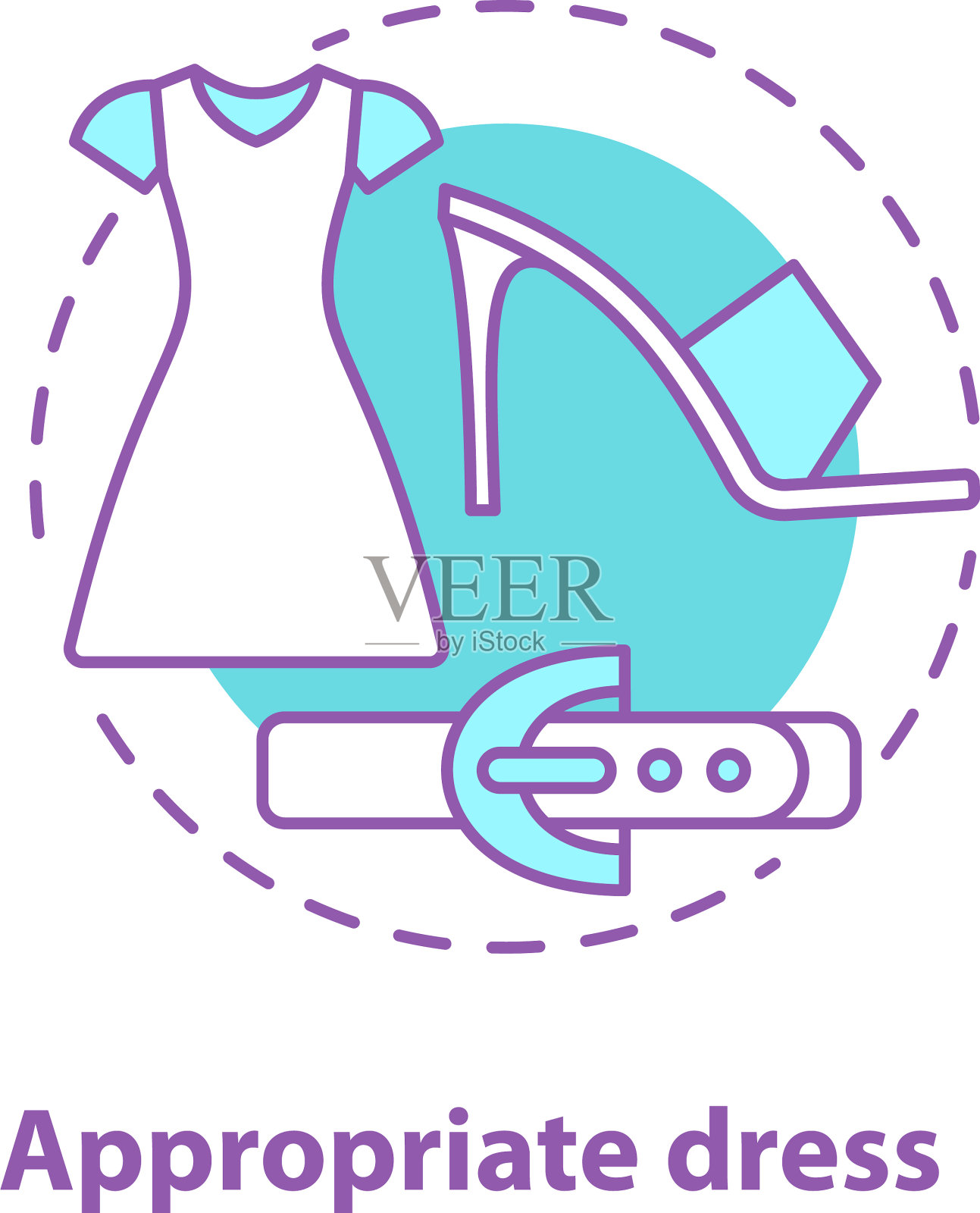 假日服饰概念图标插画图片素材