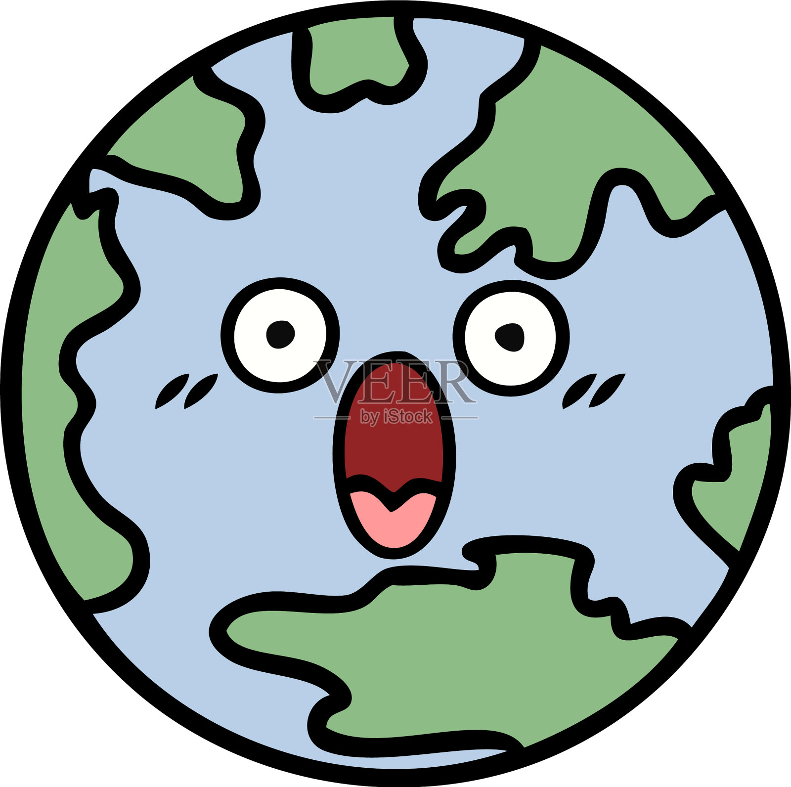 可爱的卡通星球地球设计元素图片